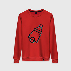Свитшот хлопковый женский Logo Squid Game, цвет: красный