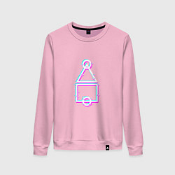 Свитшот хлопковый женский Neon Game, цвет: светло-розовый
