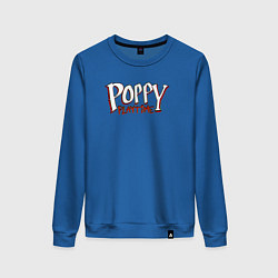 Свитшот хлопковый женский Poppy Playtime Logo, цвет: синий