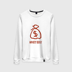 Свитшот хлопковый женский Money Heist - Мешок, цвет: белый