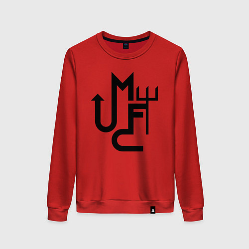 Женский свитшот Манчестер Юнайтед минимализм / Красный – фото 1