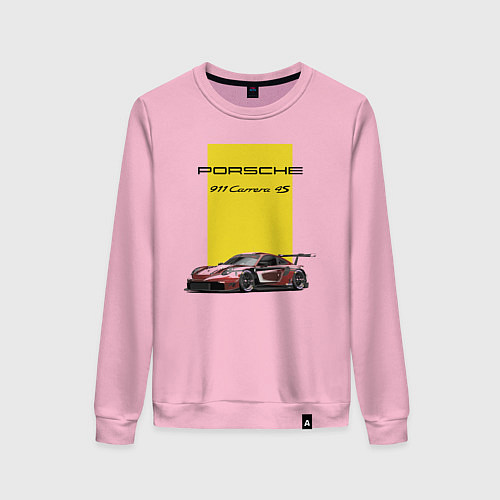 Женский свитшот Porsche Carrera 4S Motorsport / Светло-розовый – фото 1
