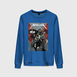 Свитшот хлопковый женский Metallica - cool dudes!, цвет: синий