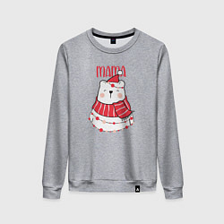 Свитшот хлопковый женский Family Mama Bear, цвет: меланж