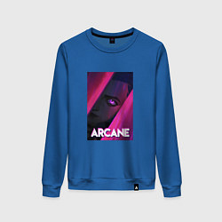 Свитшот хлопковый женский Arcane Neon, цвет: синий
