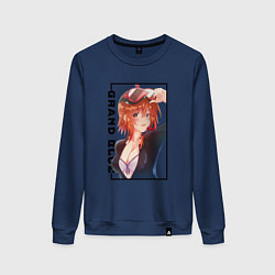 Свитшот хлопковый женский Чиса Котегава Необъятный океан, цвет: тёмно-синий