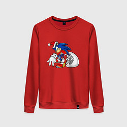 Женский свитшот Santa Claus Sonic the Hedgehog