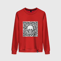 Женский свитшот QR Skull