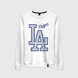 Свитшот хлопковый женский Los Angeles Dodgers - baseball team, цвет: белый