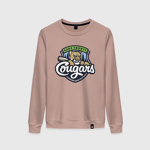 Женский свитшот Kane County Cougars - baseball team / Пыльно-розовый – фото 1