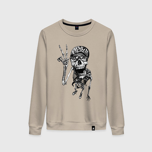 Женский свитшот Skeleton dude / Миндальный – фото 1