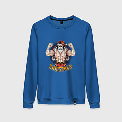 Свитшот хлопковый женский GYM SANTA FITNESS 2022, цвет: синий