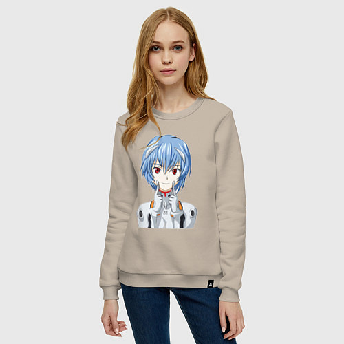 Женский свитшот Neon Genesis Evangelion Рей / Миндальный – фото 3