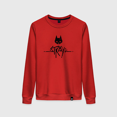 Женский свитшот Stray: Black Logo / Красный – фото 1