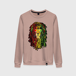 Свитшот хлопковый женский Jam lioN, цвет: пыльно-розовый