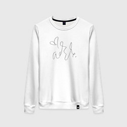 Свитшот хлопковый женский Adele - Автограф, цвет: белый