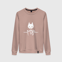 Свитшот хлопковый женский Stray: Мяу, цвет: пыльно-розовый