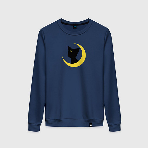 Женский свитшот Луна пара Артемиса / Тёмно-синий – фото 1