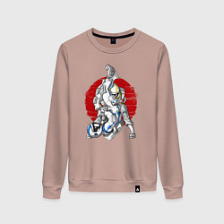 Свитшот хлопковый женский Боевые искусства космонавтов, цвет: пыльно-розовый