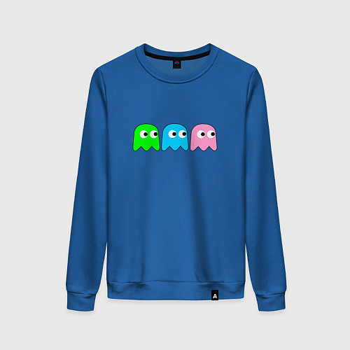 Женский свитшот Pac man - play Для двоих / Синий – фото 1