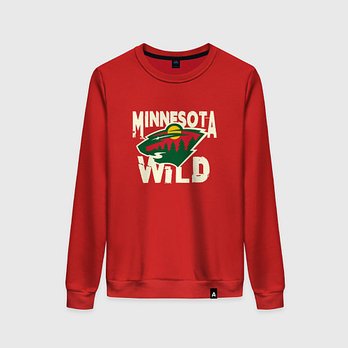 Женский свитшот Миннесота Уайлд, Minnesota Wild / Красный – фото 1