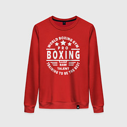 Свитшот хлопковый женский PRO BOXING, цвет: красный