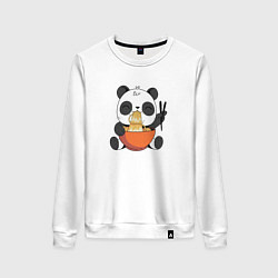 Женский свитшот Cute Panda Eating Ramen