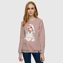 Свитшот хлопковый женский Furry anime, цвет: пыльно-розовый — фото 2