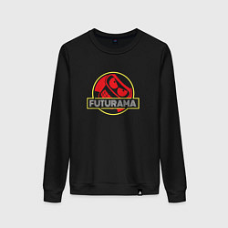 Свитшот хлопковый женский Футурама Бендер Логотип, Futurama, цвет: черный