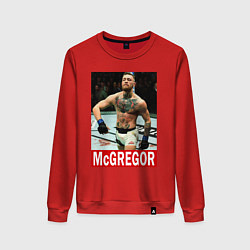 Свитшот хлопковый женский Конор МакГрегор McGregor, цвет: красный