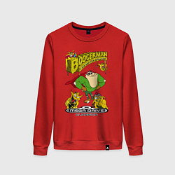 Свитшот хлопковый женский Booger boy, цвет: красный