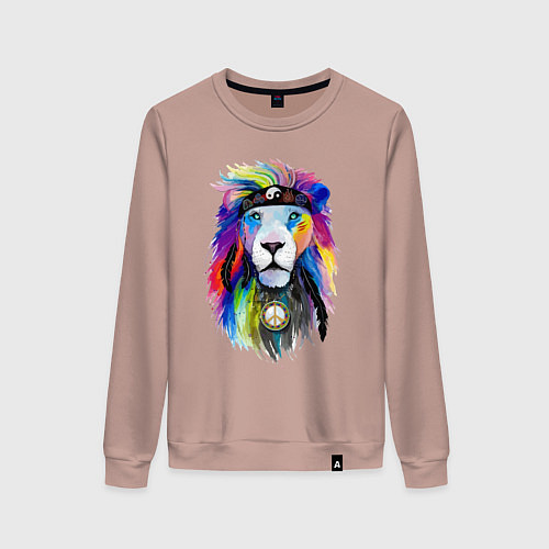 Женский свитшот Color lion! Neon! / Пыльно-розовый – фото 1