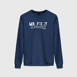 Свитшот хлопковый женский Mr FIX IT, цвет: тёмно-синий