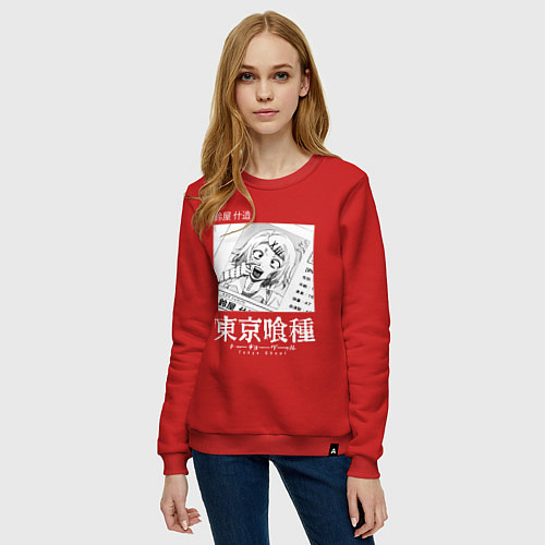 Женский свитшот Токийский Гуль Джузо / Красный – фото 3