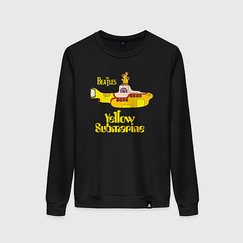 Женский свитшот On a Yellow Submarine / Черный – фото 1