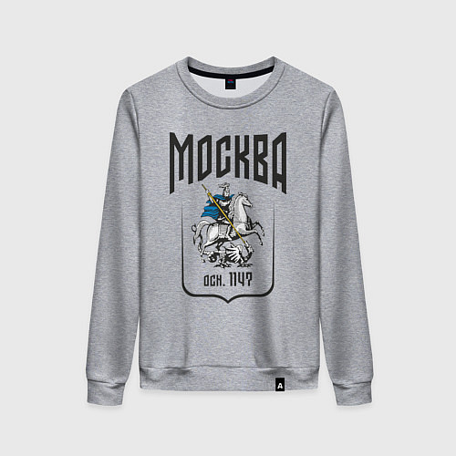 Женский свитшот Москва всадник / Меланж – фото 1