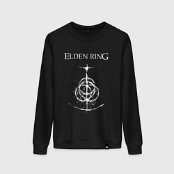 Свитшот хлопковый женский Elden ring лого, цвет: черный