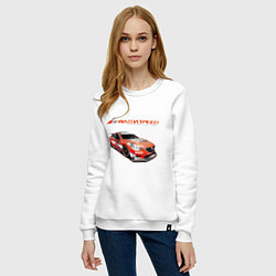 Свитшот хлопковый женский Mazda Motorsport Development, цвет: белый — фото 2