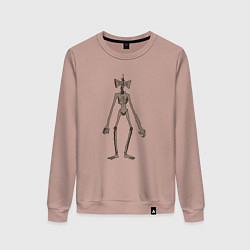 Свитшот хлопковый женский Сиреноголовый Reloaded, цвет: пыльно-розовый