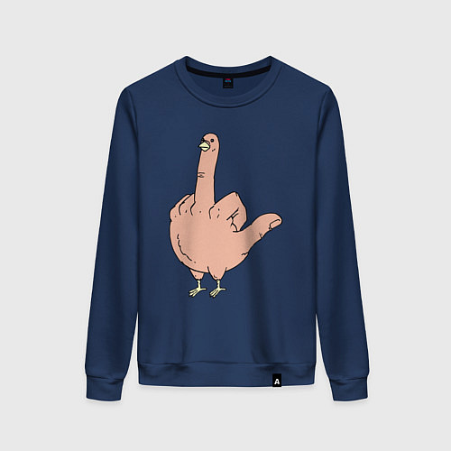 Женский свитшот Fuck you chicken / Тёмно-синий – фото 1