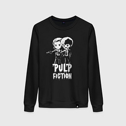 Свитшот хлопковый женский Pulp Fiction Hype, цвет: черный
