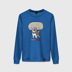 Свитшот хлопковый женский Mood: Husky, цвет: синий