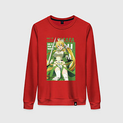 Свитшот хлопковый женский Leafa art Мастера меча онлайн, цвет: красный