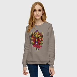 Свитшот хлопковый женский Рукоять зомби, цвет: утренний латте — фото 2