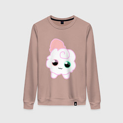 Свитшот хлопковый женский Toca Kitchen котик, цвет: пыльно-розовый