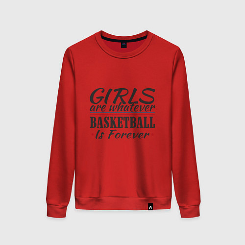 Женский свитшот Girls & Basketball / Красный – фото 1