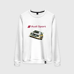 Свитшот хлопковый женский Audi Racing team Power, цвет: белый