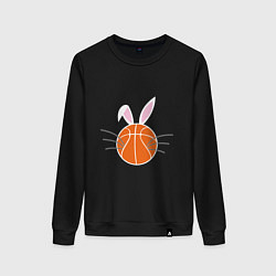 Свитшот хлопковый женский Basketball Bunny, цвет: черный