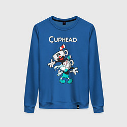 Женский свитшот Cuphead веселые чашечки