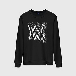 Свитшот хлопковый женский Alan Walker АЛАН УОКЕР, цвет: черный